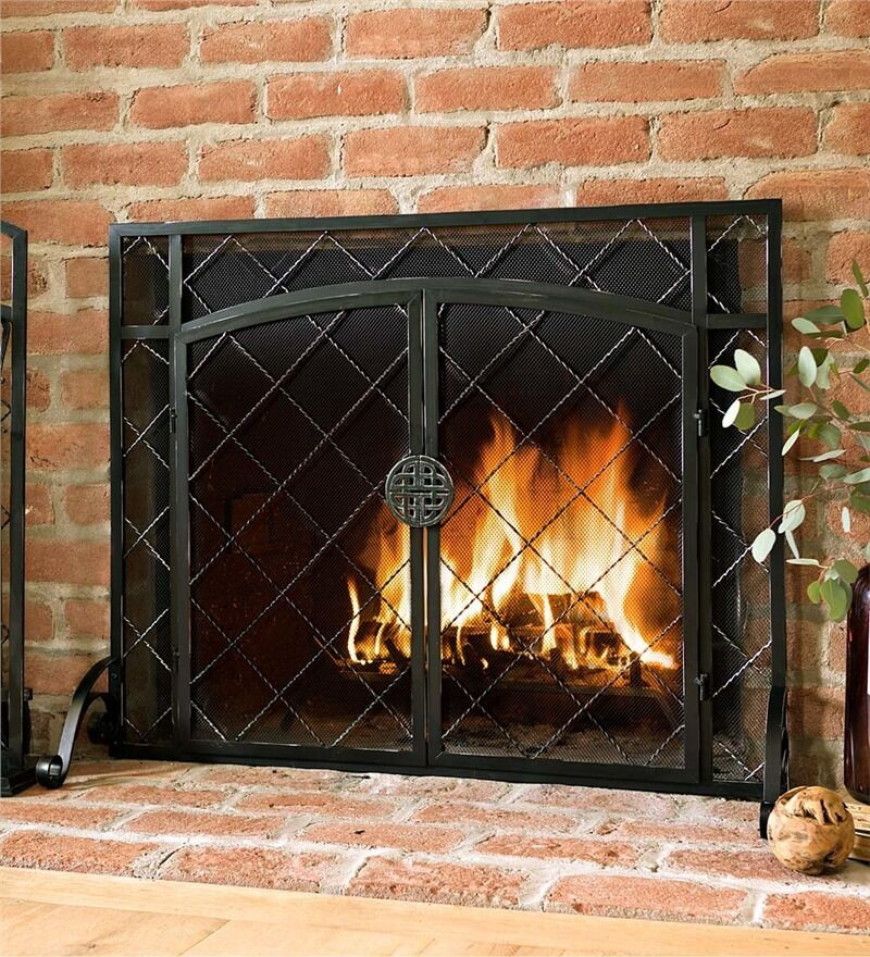 Best ideas about Fireplace Screen Doors
. Save or Pin Steel Fire Screen Fireplace Flat Guard Firescreen Place w Now.