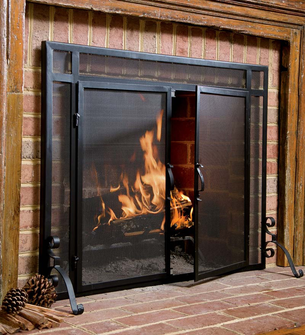 Best ideas about Fireplace Screen Doors
. Save or Pin Flat Guard Fire Screens With Doors in Solid Steel Now.