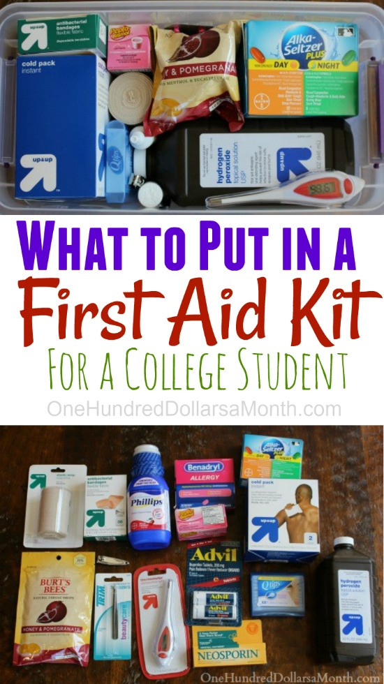 Best ideas about First Aid Kit DIY
. Save or Pin DIY First Aid Kit for College Students e Hundred Now.