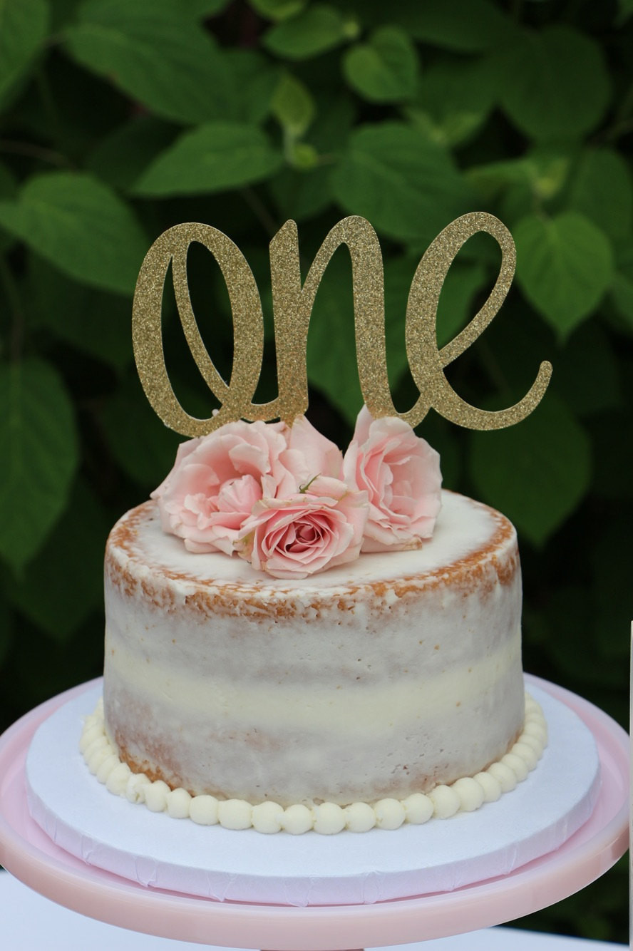 Best ideas about First Birthday Cake
. Save or Pin 1st Birthday Cake Topper ONE Cake Topper Gold Glitter ONE Now.