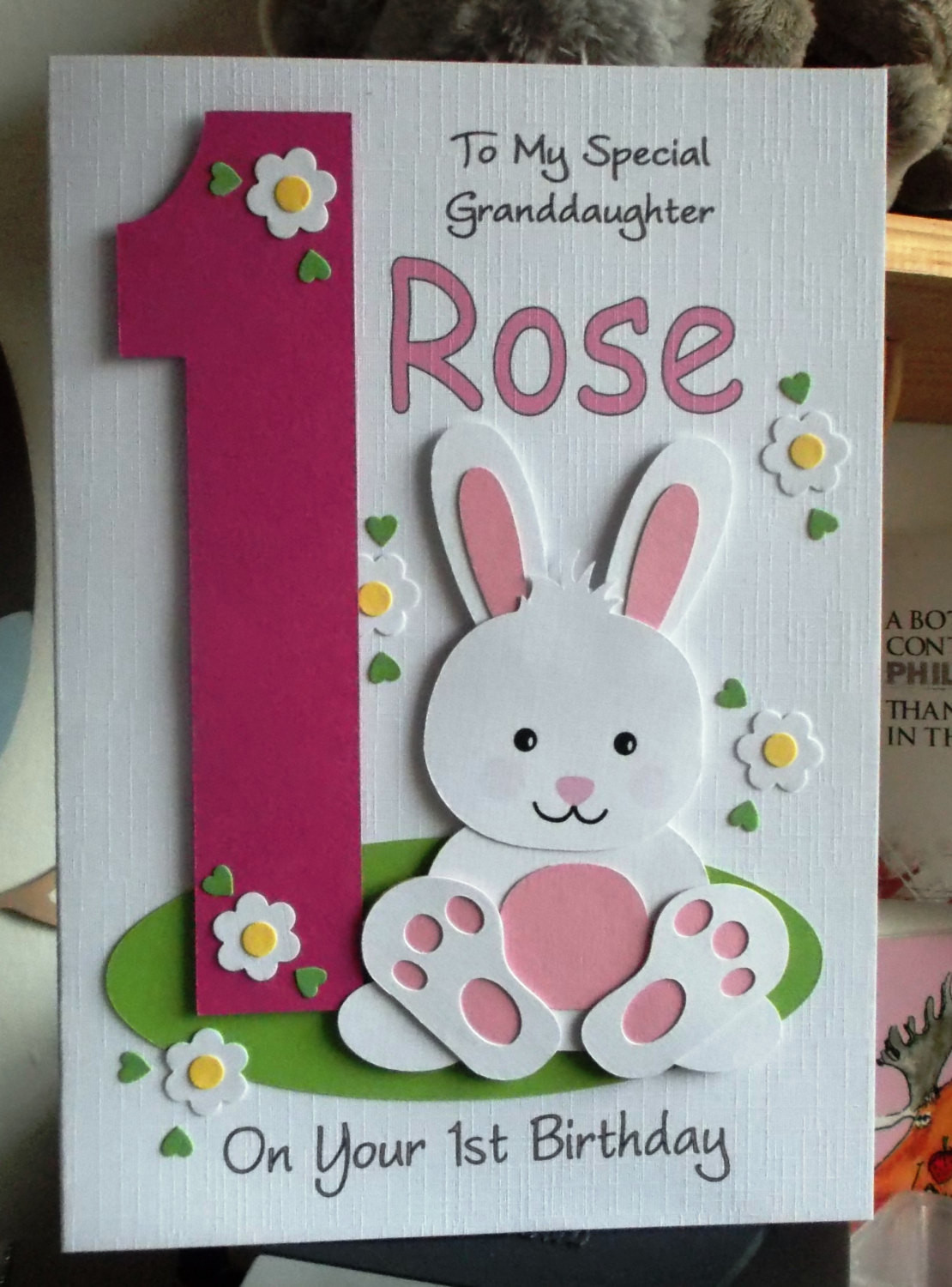 Best ideas about First Birthday Card
. Save or Pin Personalised Handmade 1st 2nd 3rd etc Bunny Rabbit Birthday Now.
