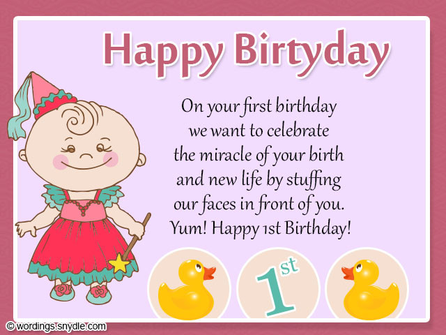 Best ideas about First Birthday Card Message
. Save or Pin 1st Birthday Wishes Wordings and Messages Now.