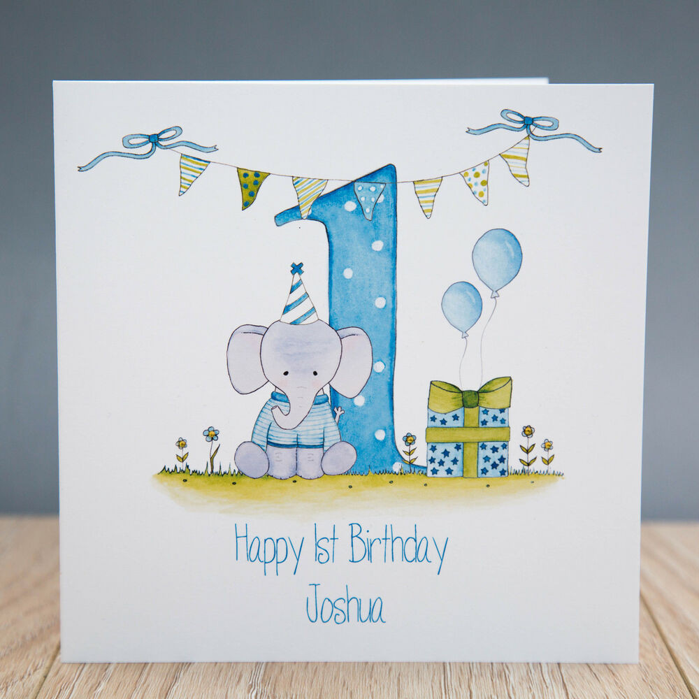 Best ideas about First Birthday Card
. Save or Pin Handmade Personalised Boys 1st Birthday Card First Now.