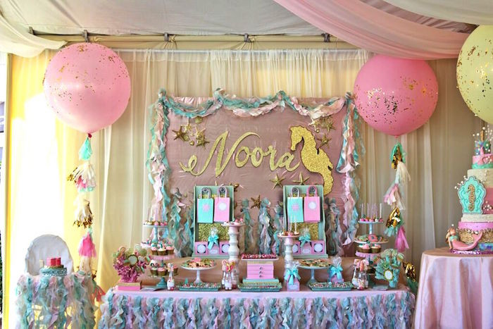 Best ideas about First Birthday Decorating Ideas
. Save or Pin Kara s Party Ideas Mermaid Under The Sea 1st Birthday Now.