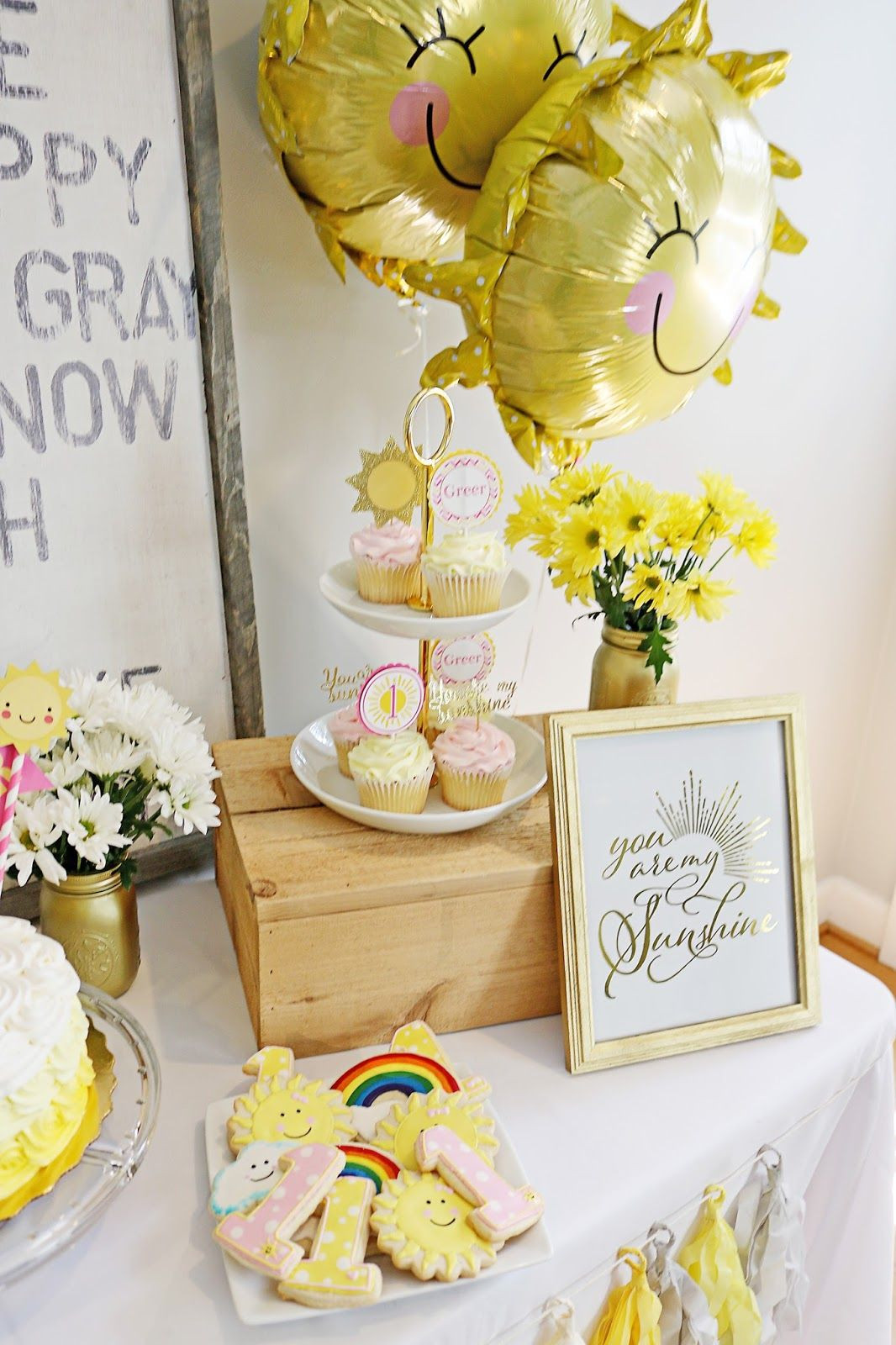 Best ideas about First Birthday Decorating Ideas
. Save or Pin You Are My Sunshine 1st Birthday Party decorations Now.
