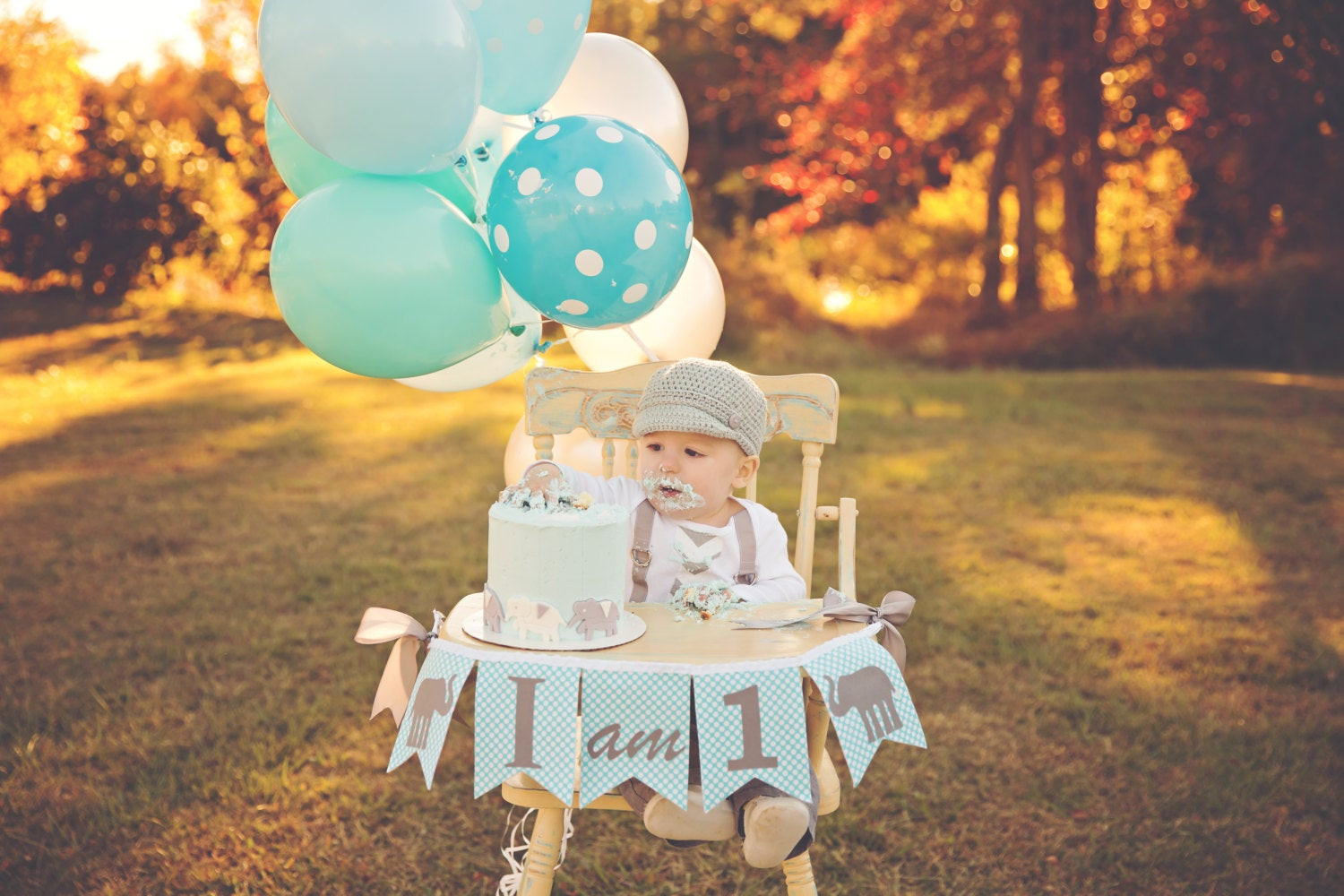 Best ideas about First Birthday Decorations Boys
. Save or Pin 1st Birthday Boy I AM ONE Highchair Banner I am 1 High Now.