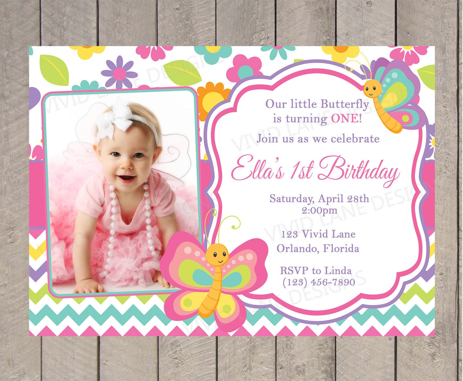 Best ideas about First Birthday Girl Invitations
. Save or Pin Butterflies Birthday Invitation Spring First Birthday Now.