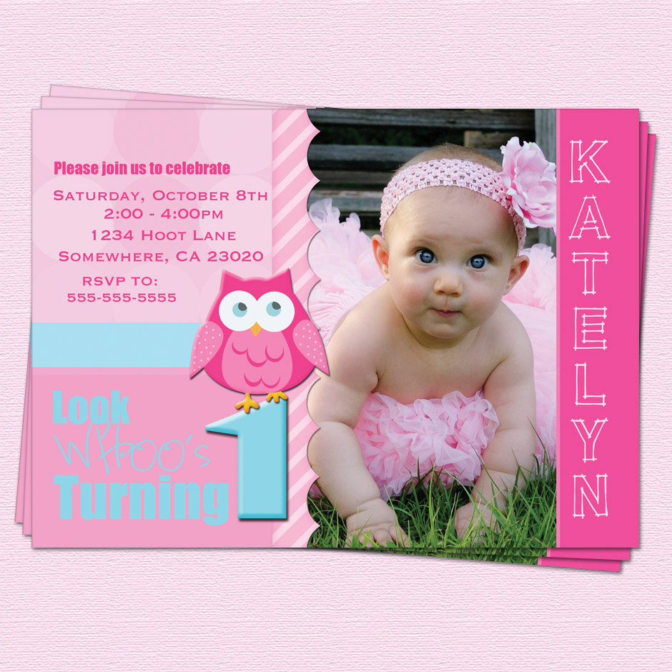 Best ideas about First Birthday Girl Invitations
. Save or Pin Birthday Owl Invitations Girl 1st Birthday Look by Now.
