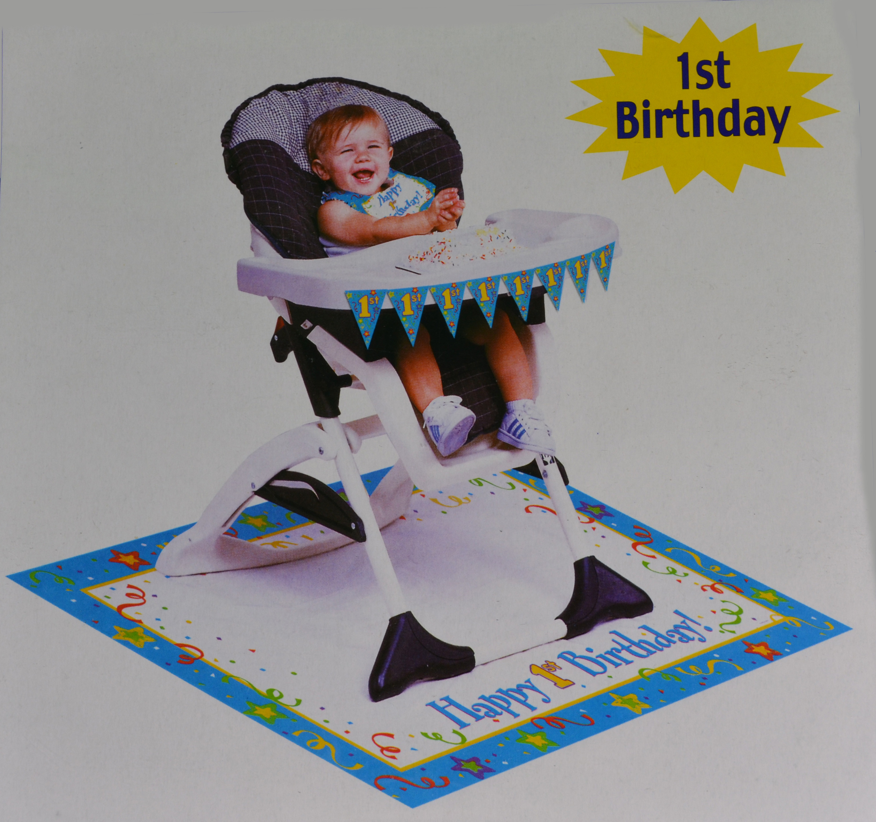 Best ideas about First Birthday Highchair Decorations
. Save or Pin Paper Art Boys Blue 1st Birthday High Chair Party Now.