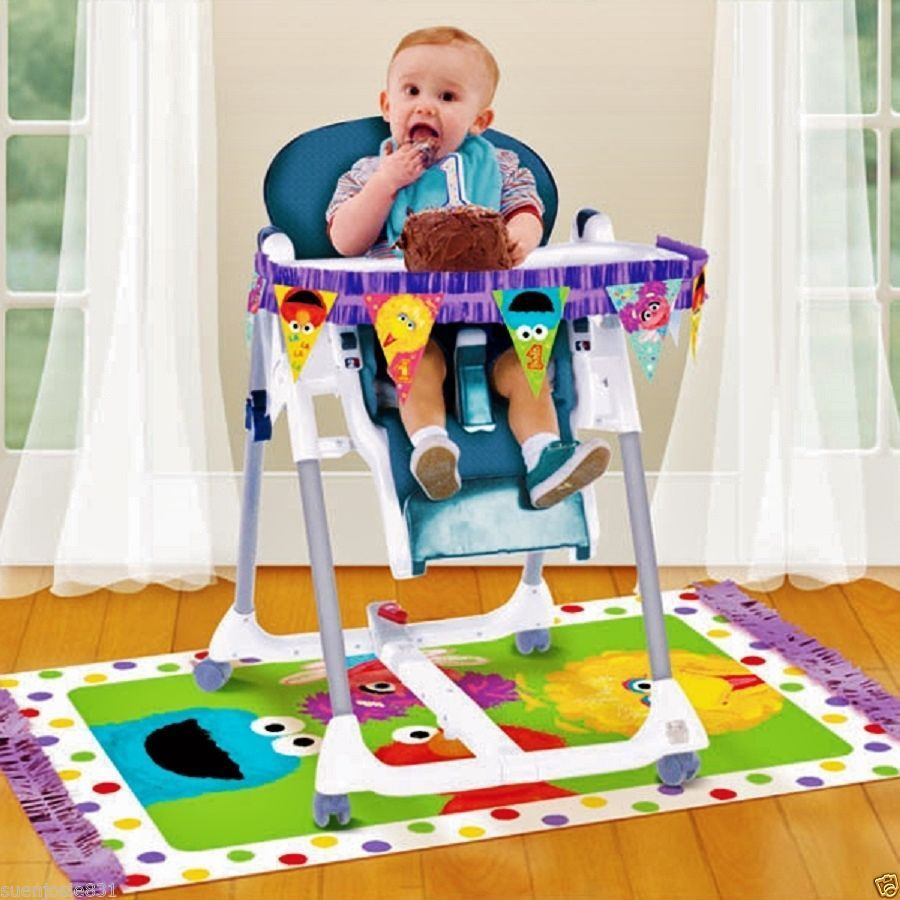 Best ideas about First Birthday Highchair Decorations
. Save or Pin Sesame Street 1st Birthday HighChair Decorating Kit Party Now.