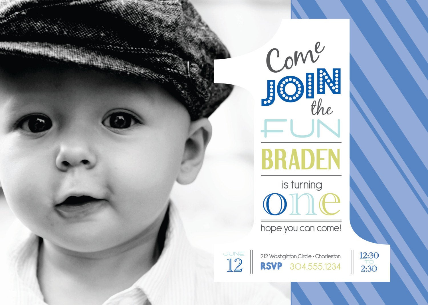 Best ideas about First Birthday Invitations Boy
. Save or Pin off 1st BIRTHDAY boys photo invitation DIGITAL file Now.