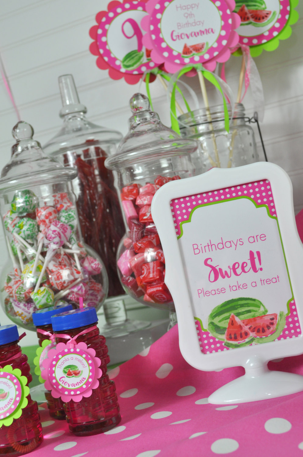 Best ideas about First Birthday Party Favors
. Save or Pin Watermelon Party Favor Stickers Thank You Stickers Now.