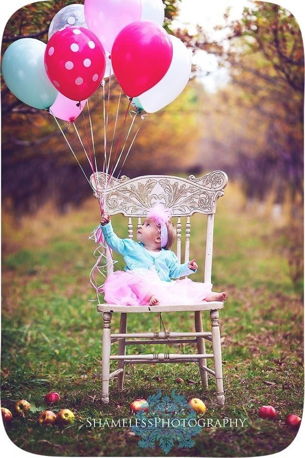 Best ideas about First Birthday Photo Shoot Ideas
. Save or Pin Balloon chair field baby girl Now.
