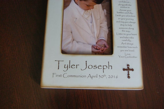 Best ideas about First Communion Gift Ideas Godparents
. Save or Pin First Holy munion Personalized Frame 4x6 Gift Now.