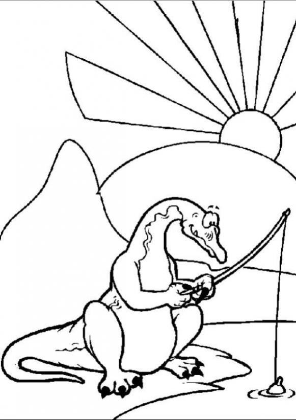 Best ideas about Fish Donisaur Coloring Sheets For Boys
. Save or Pin Fishing brontosaurus coloring pages Hellokids Now.