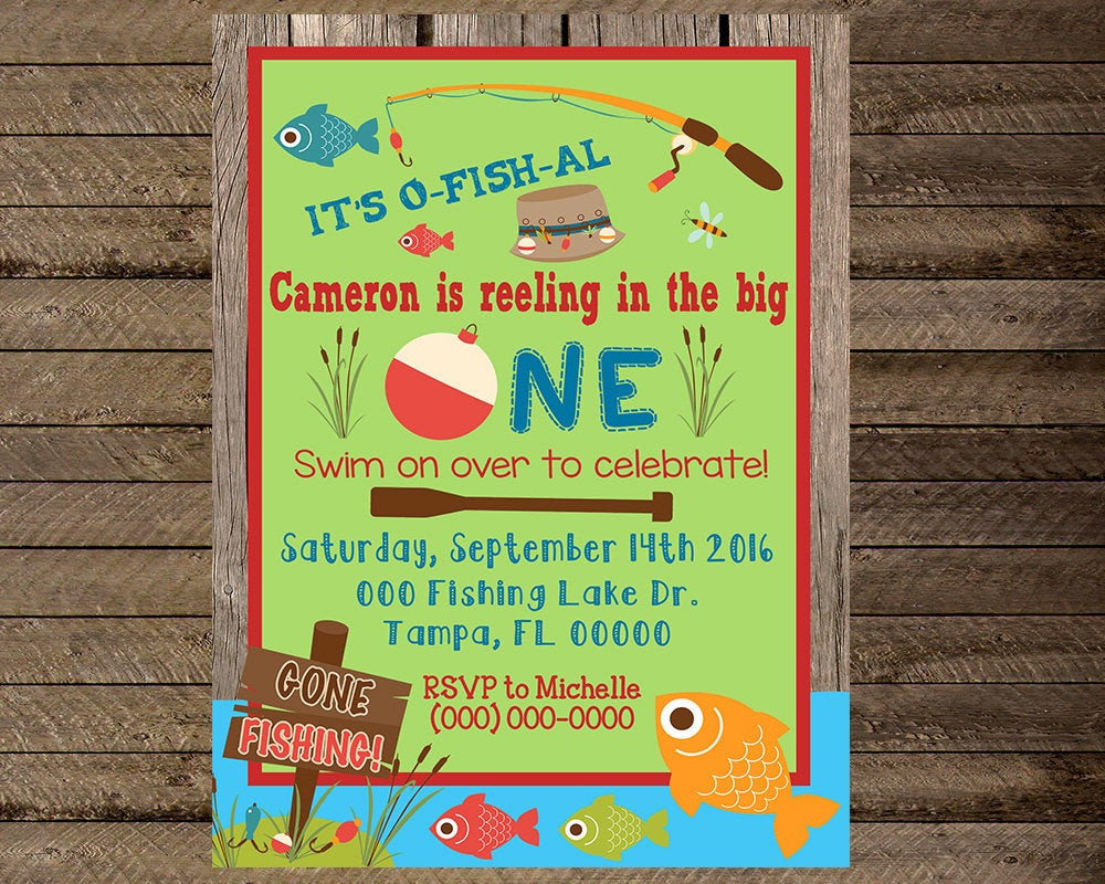 Best ideas about Fishing Birthday Invitations
. Save or Pin Fishing invite fishing invitation first birthday fishing Now.