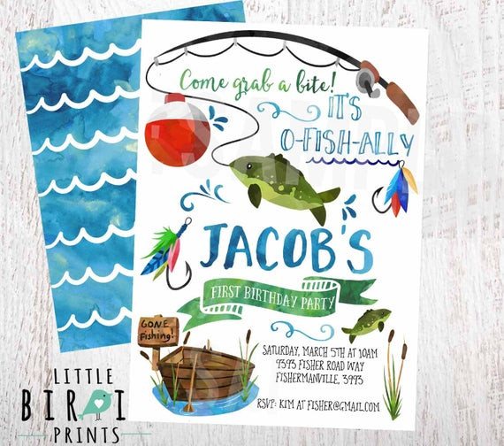 Best ideas about Fishing Birthday Invitations
. Save or Pin FISHING BIRTHDAY INVITATION Fishing First Birthday Invitation Now.