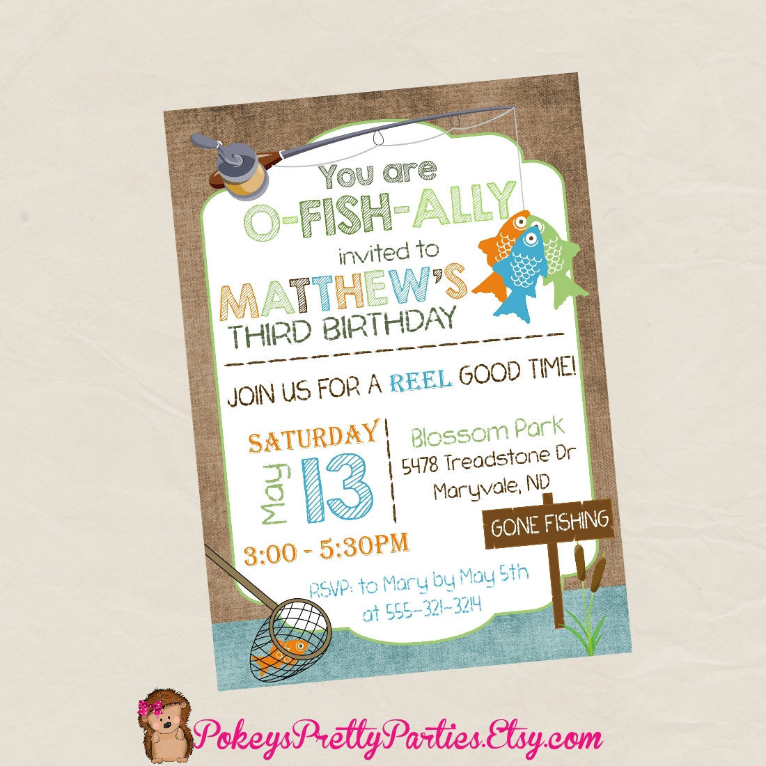 Best ideas about Fishing Birthday Invitations
. Save or Pin FISHING Birthday Party Invitation Invite Digital or Printed Now.