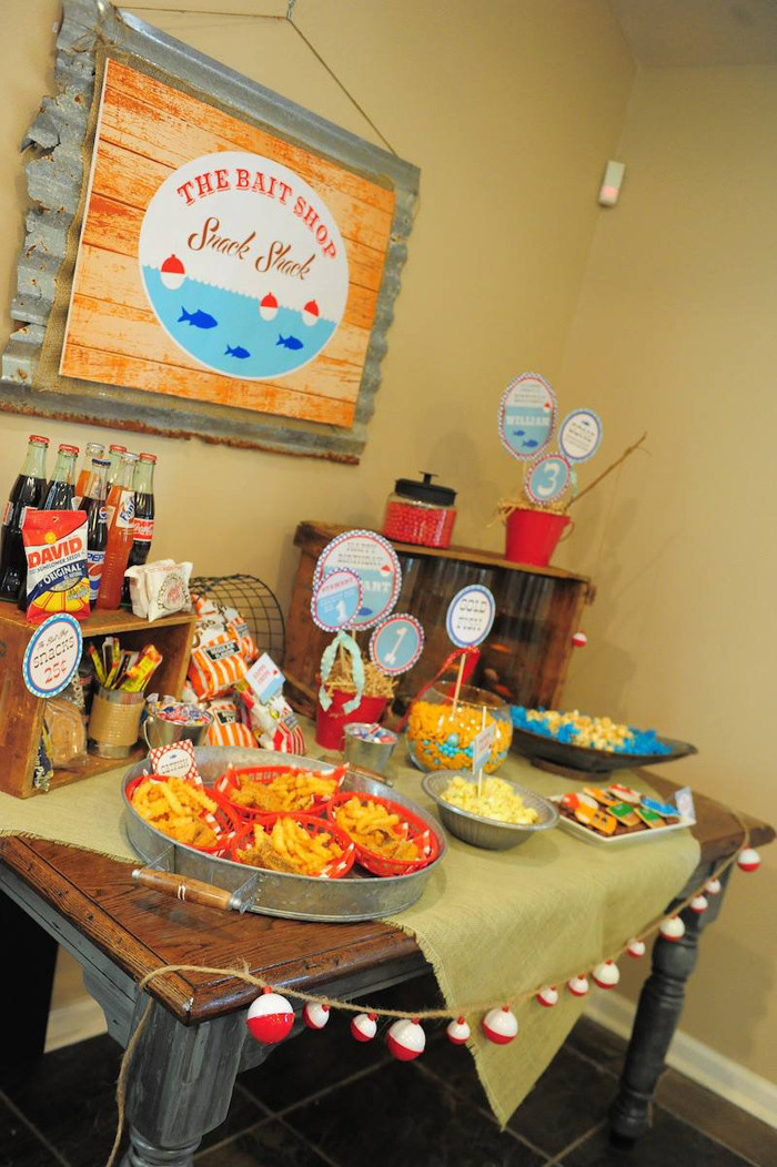Best ideas about Fishing Birthday Party Supplies
. Save or Pin Kara s Party Ideas Gone Fishing Birthday Party Planning Now.