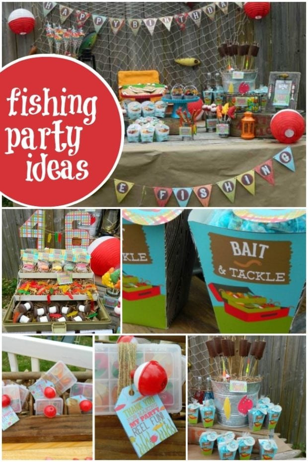 Best ideas about Fishing Birthday Party Supplies
. Save or Pin Vintage Gone Fishing Boy s Birthday Party Spaceships and Now.