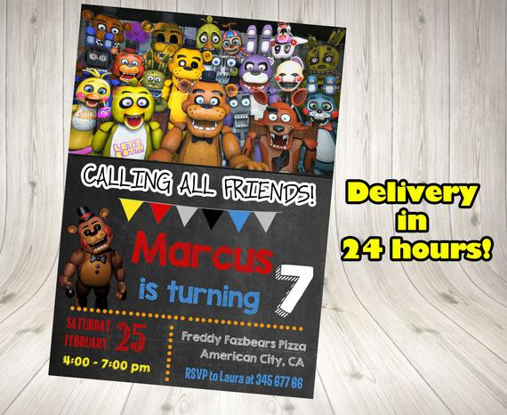 Best ideas about Five Nights At Freddy's Birthday Invitations
. Save or Pin Five Nights at Freddy s Invitation Five Nights at Now.