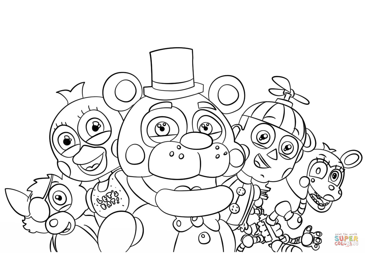 Best ideas about Five Nights Of Freddy Coloring Sheets For Boys
. Save or Pin Five Nights at Freddy s All Characters coloring page Now.