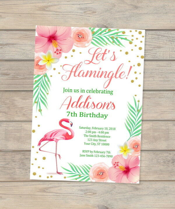 Best ideas about Flamingo Birthday Invitations
. Save or Pin Flamingo Birthday Invitation Tropical Birthday Party Now.