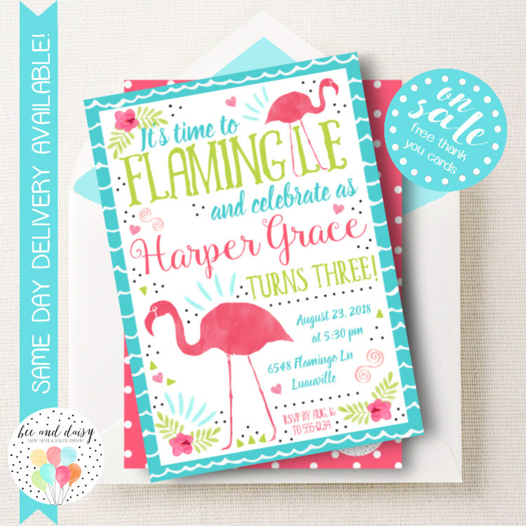 Best ideas about Flamingo Birthday Invitations
. Save or Pin Pink Flamingo Birthday Invitation Flamingo by BeeAndDaisy Now.