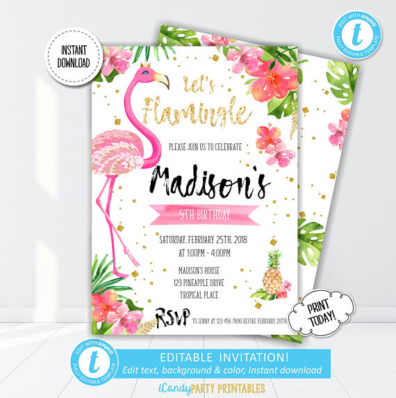 Best ideas about Flamingo Birthday Invitations
. Save or Pin Flamingo Birthday Invitation Printable Let s Flamingle Now.