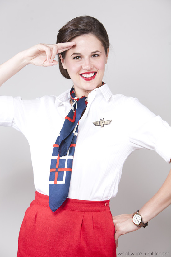 Best ideas about Flight Attendant Costumes DIY
. Save or Pin Homemade Halloween Flight Attendant on What I Wore Now.