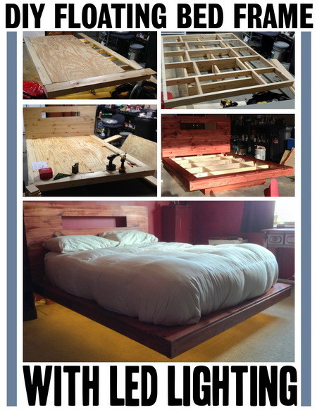 Best ideas about Floating Bed Frame DIY
. Save or Pin How To Build A DIY Floating Bed Frame With LED Lighting Now.