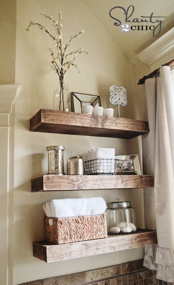 Best ideas about Floating Bookshelves DIY
. Save or Pin Easy DIY Floating Shelves Shanty 2 Chic Now.