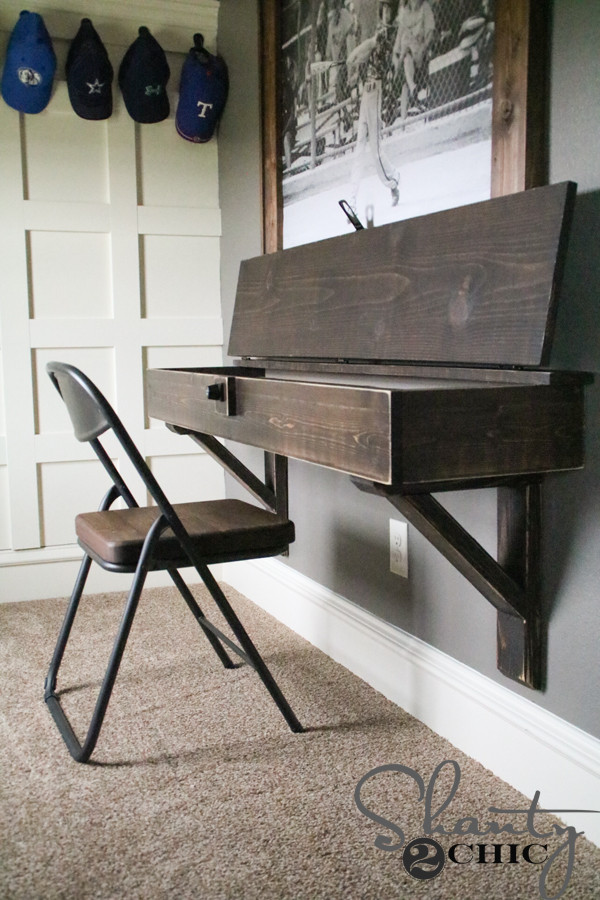 Best ideas about Floating Desk DIY
. Save or Pin DIY Floating Desk with Storage Shanty 2 Chic Now.