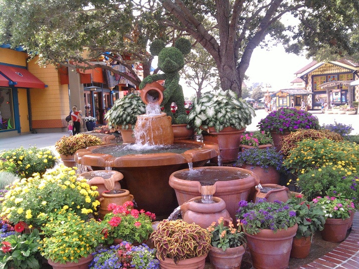 Best ideas about Florida Garden Ideas
. Save or Pin Downtown Disney container garden ideas with fountain Now.