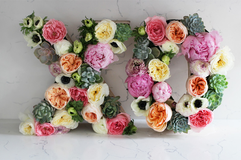 Best ideas about Flower Letters DIY
. Save or Pin DIY Floral Letters – HonestlyYUM Now.