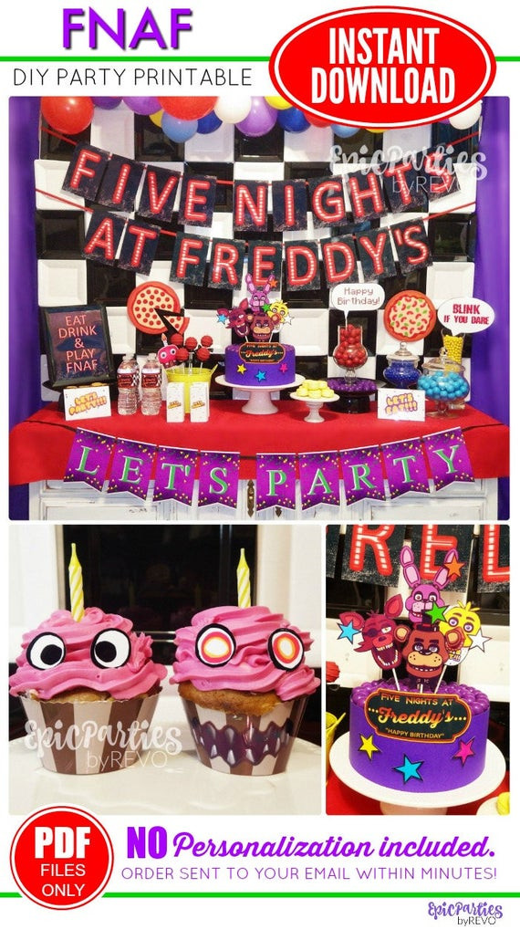 Best ideas about Fnaf Birthday Party
. Save or Pin FNAF Party Printable Instant Download Now.