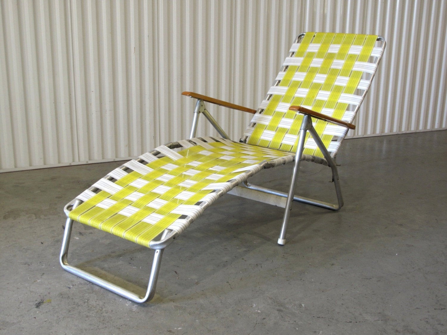 Best ideas about Folding Lawn Chair
. Save or Pin 1960 s Webbed Lawn Chair Folding Beach Chair Lounge Now.