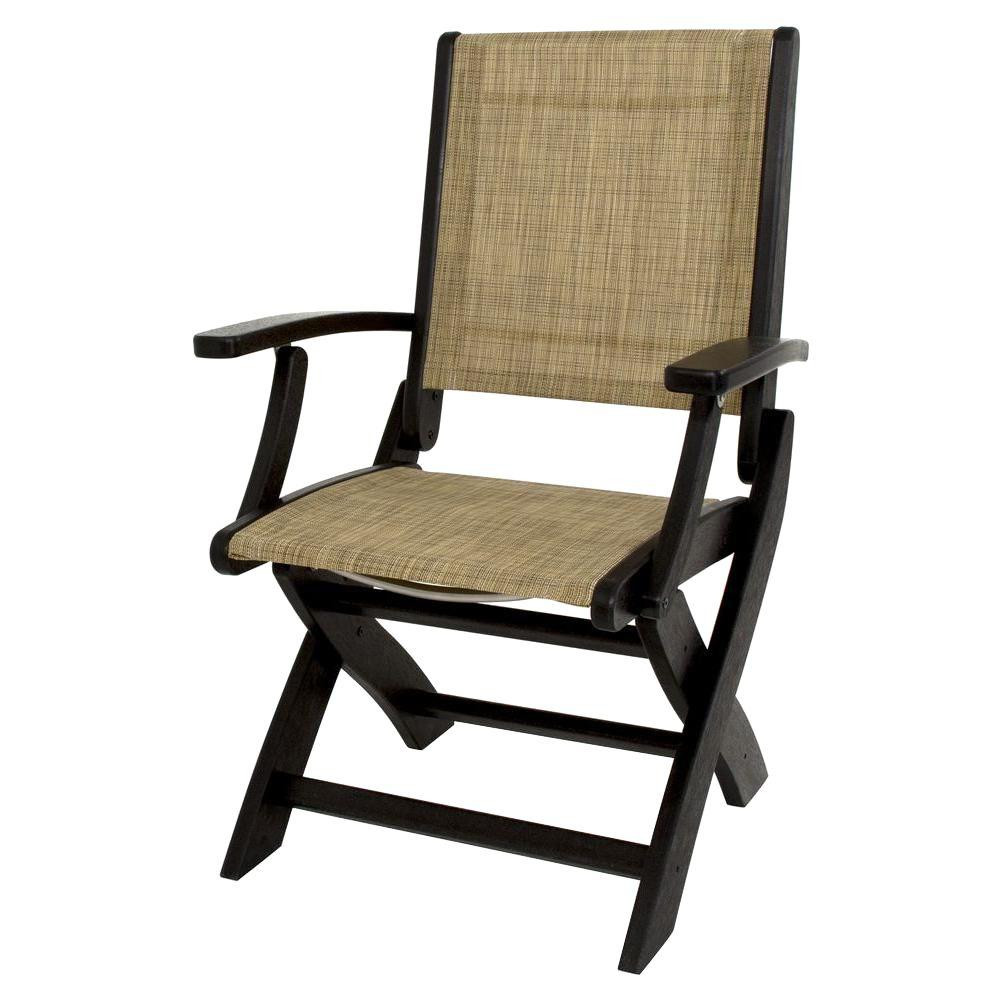 Best ideas about Folding Outdoor Chairs
. Save or Pin POLYWOOD Nautical Slate Grey Highback Patio Chair NCH38GY Now.