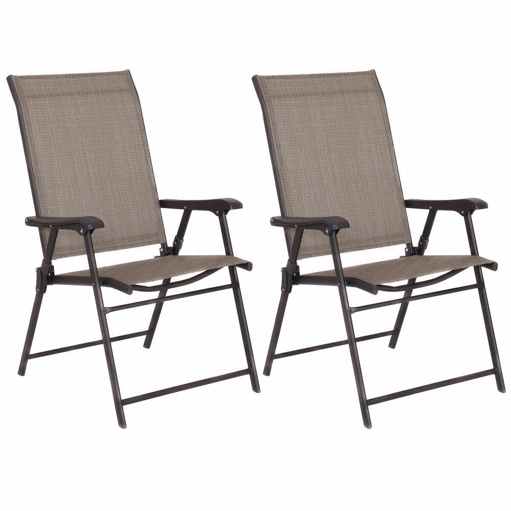 Best ideas about Folding Outdoor Chairs
. Save or Pin Set of 2 Patio Folding Sling Chairs Furniture Camping Deck Now.