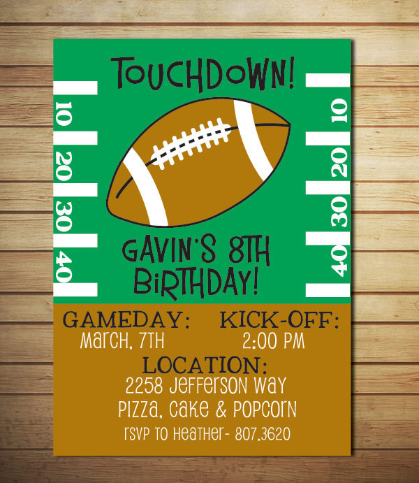 Best ideas about Football Birthday Invitations
. Save or Pin colleen bouchard on Etsy Now.