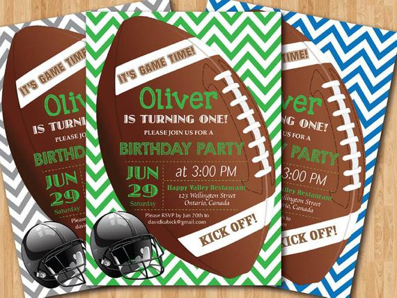 Best ideas about Football Birthday Invitations
. Save or Pin Football birthday invitation Boy 1st first birthday party Now.