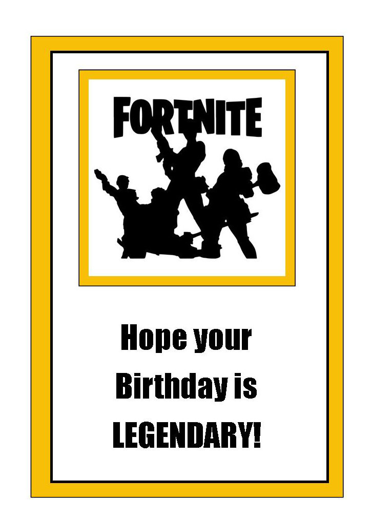 Best ideas about Fortnite Birthday Card
. Save or Pin Fortnite Legendary Happy Birthday Card Printable Download Now.