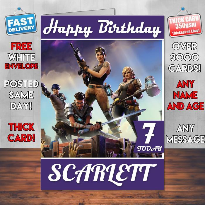 Best ideas about Fortnite Birthday Card
. Save or Pin Fortnite G5 Game Inspired Theme Personalised Kids Inspired Now.