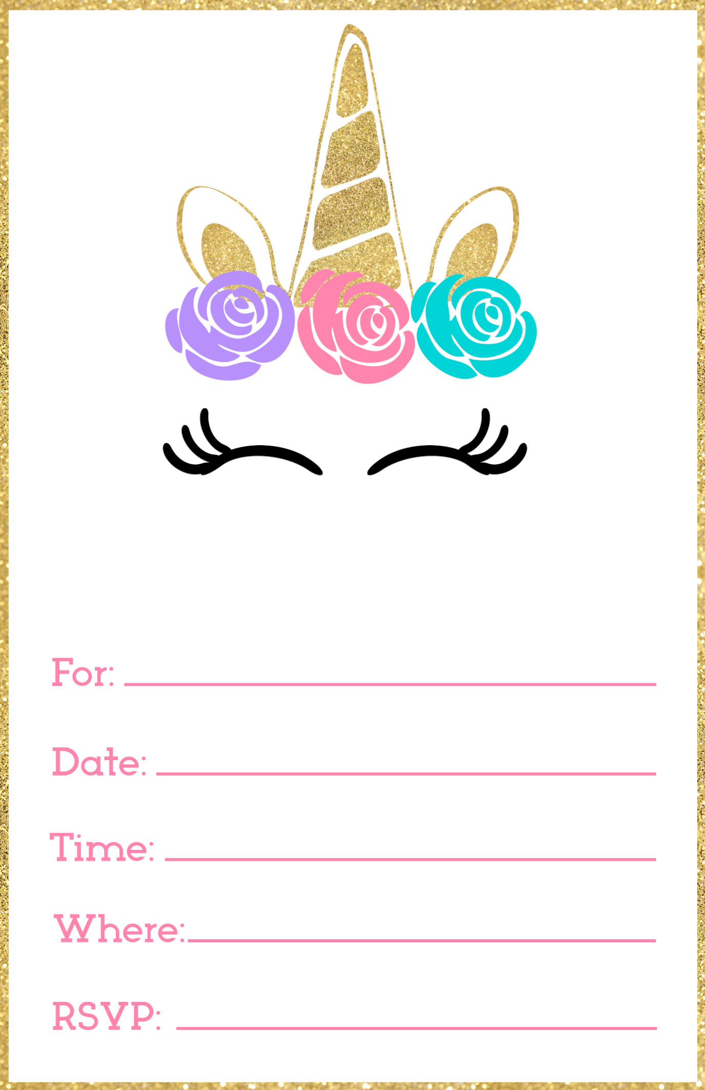 Best ideas about Free Birthday Invitations Printable
. Save or Pin Free Printable Unicorn Invitations Template Paper Trail Now.