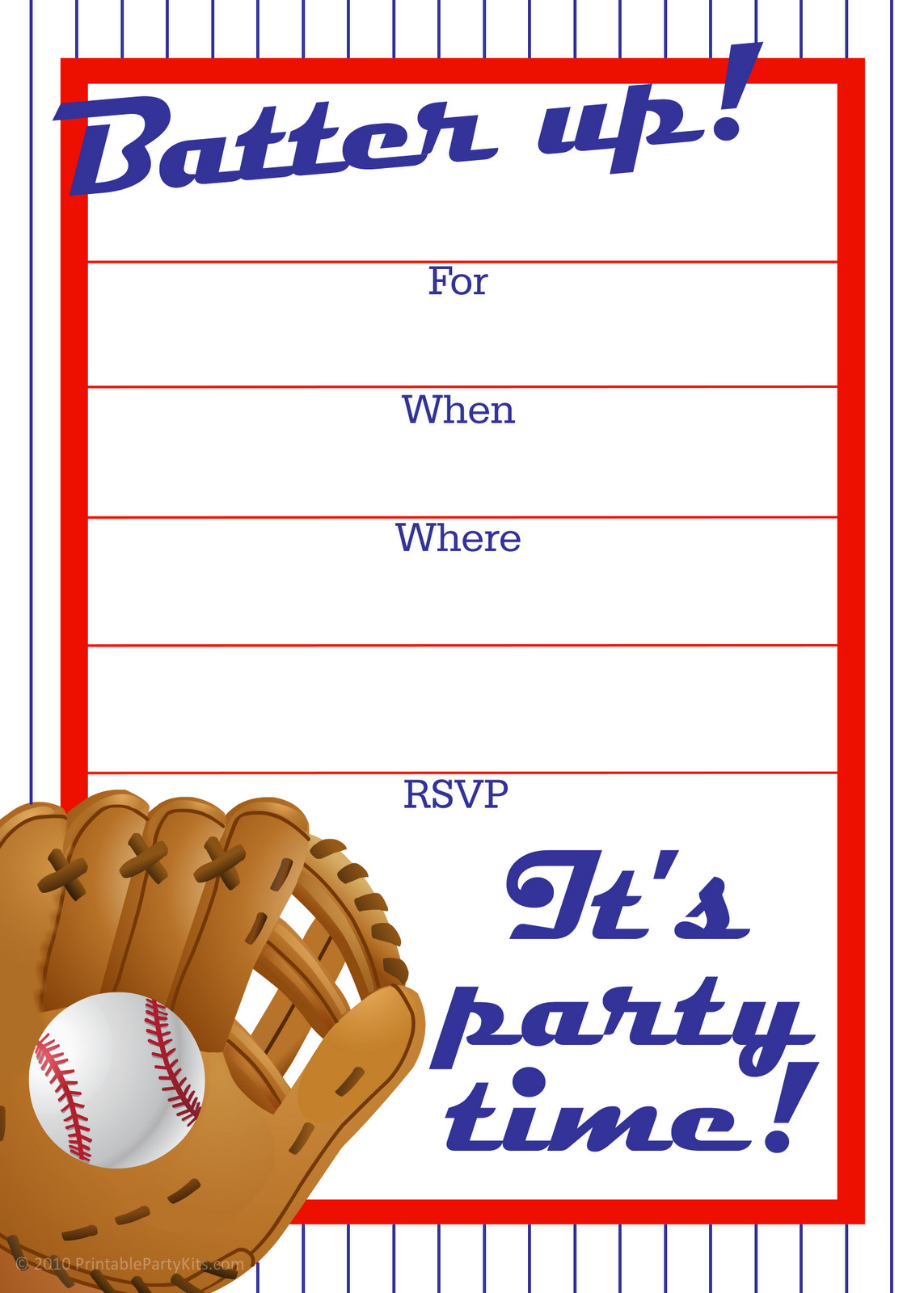 Best ideas about Free Birthday Invitations Printable
. Save or Pin Free Printable Party Invitations Free Baseball Birthday Now.