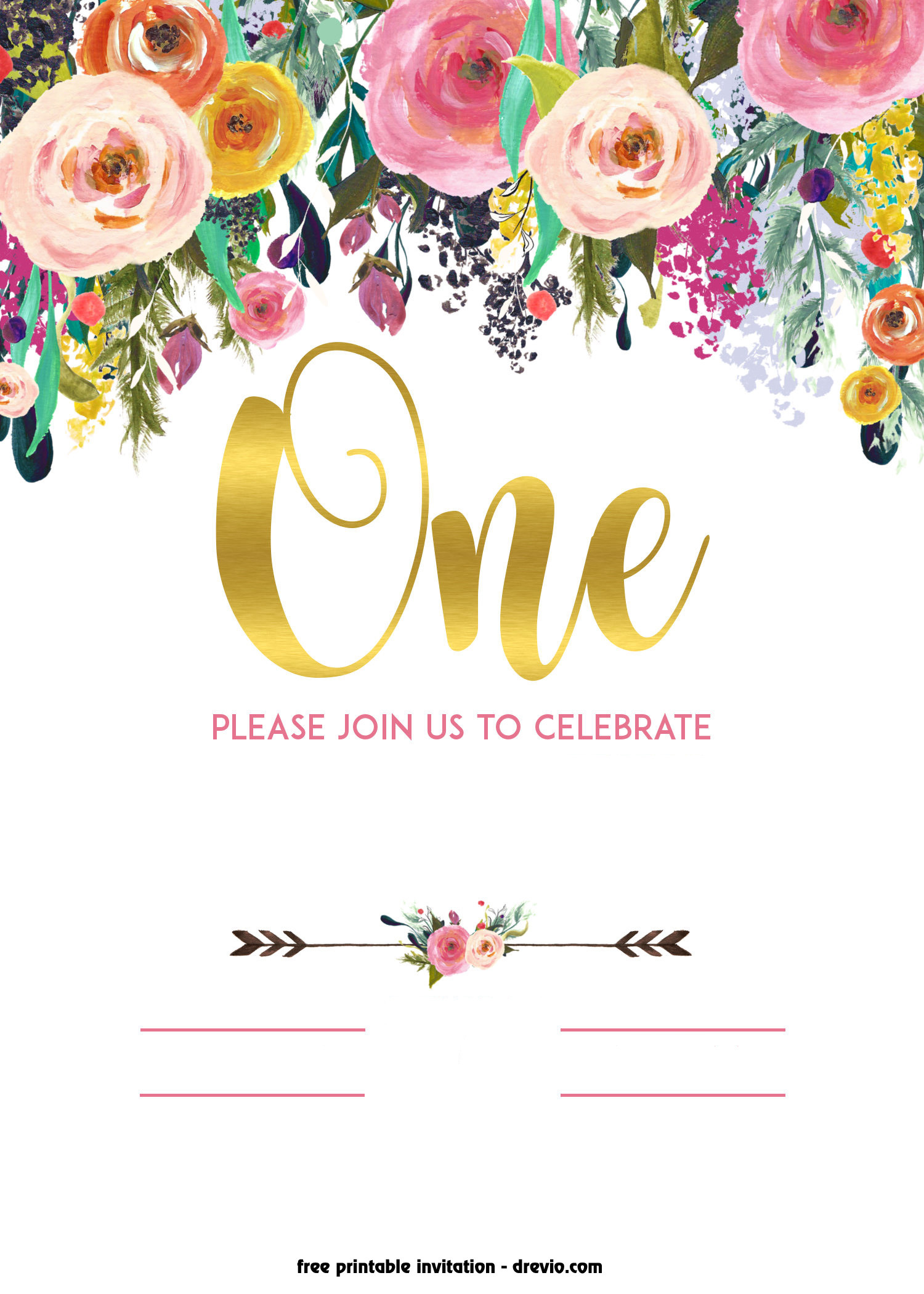 Best ideas about Free Birthday Invitations Templates
. Save or Pin FREE Printable 1st Birthday Invitation – Vintage Style Now.