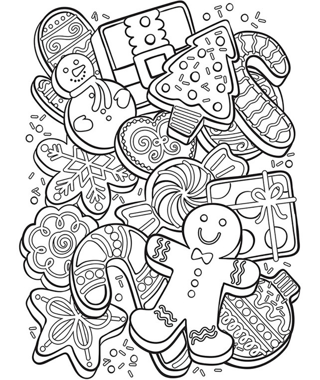 Best ideas about Free Christmas Coloring Pages For Teens
. Save or Pin Christmas Cookie Collage Coloring Page Now.