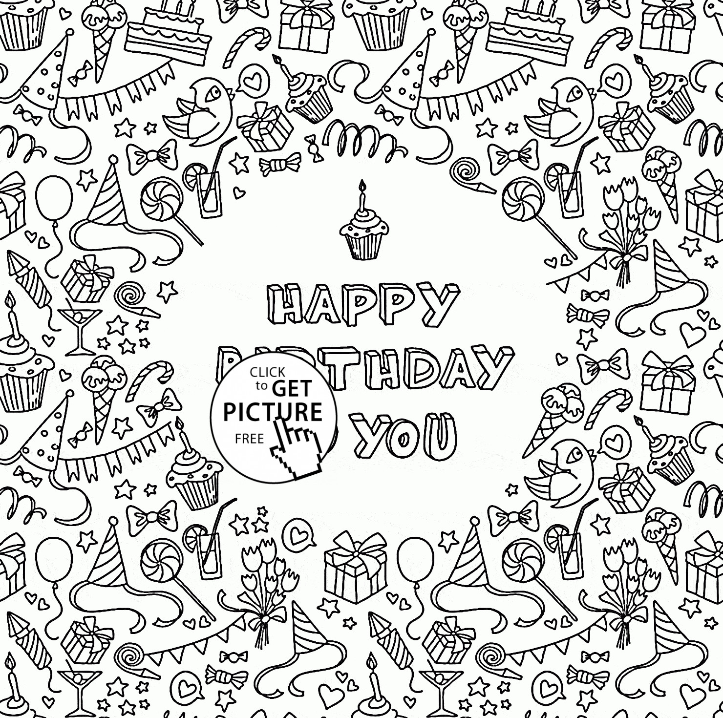 Best ideas about Free Coloring Pages Birthday Cards
. Save or Pin Happy Birthday to You Greeting Card coloring page for kids Now.