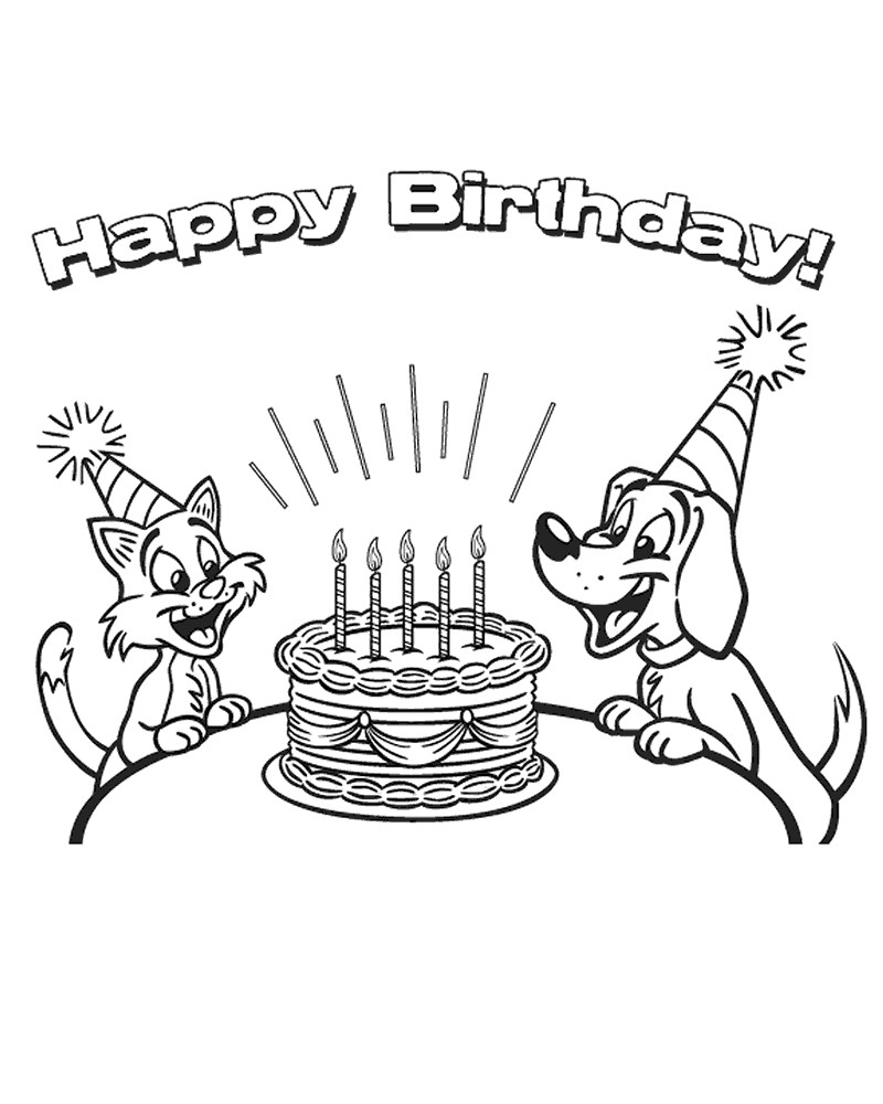 Best ideas about Free Coloring Pages Birthday Cards
. Save or Pin Free Printable Happy Birthday Coloring Pages For Kids Now.