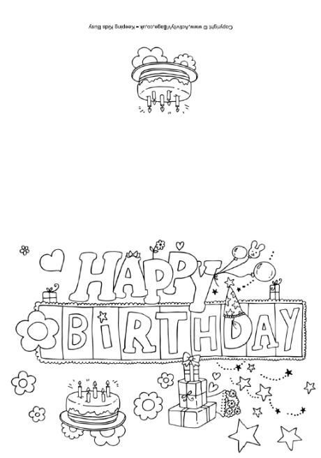 Best ideas about Free Coloring Pages Birthday Cards
. Save or Pin Happy Birthday colouring card OTHER Holidays Now.